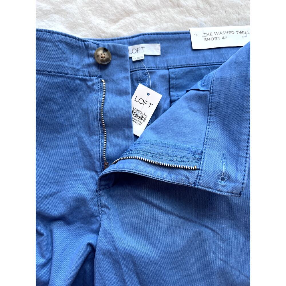 NWT Loft The Washed Twill Shorts Size 14 - Stylish & Comfy 4" Inseam - Picture 6 of 8